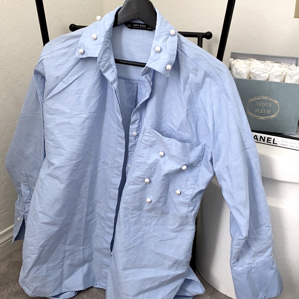 Shirt with Pearls